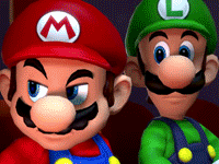 Super Mario And Luigi Plotting Evil Plan GIF