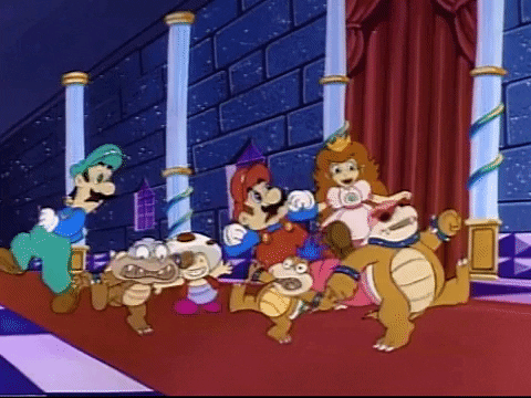 Super Mario Brothers Characters Dancing GIF