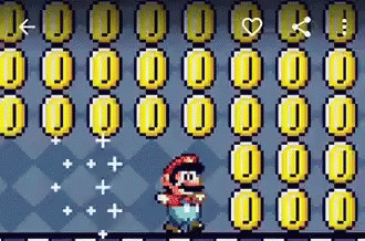 Super Mario Coin Running GIF