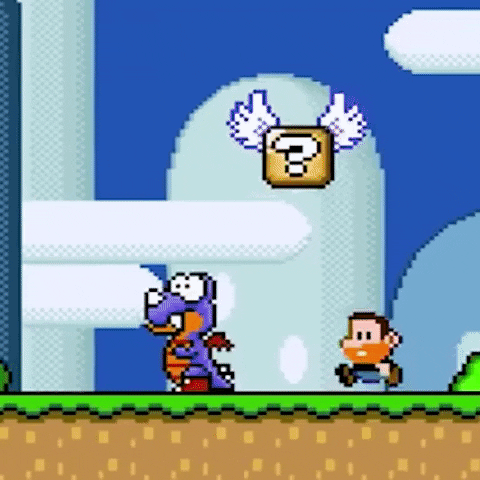 Super Mario Mushroom Grow Cartoon GIF