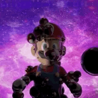 Super Mario Mushrooms Galaxy Space GIF
