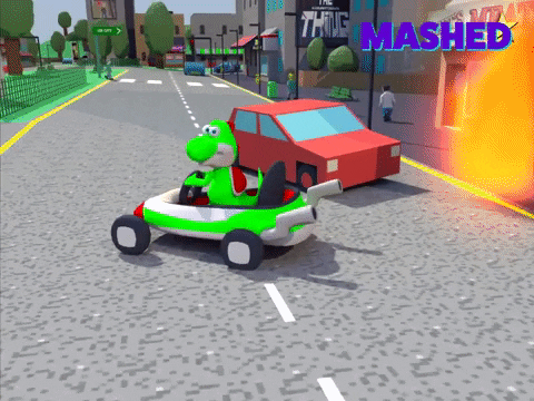 Super Mario Odyssey Dinosaur Cart GIF