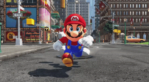 Super Mario Odyssey Looking Up Running GIF