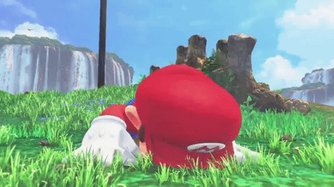 Super Mario Odyssey Shocked Reaction GIF