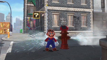 Super Mario Odyssey With Fire Hydrant GIF