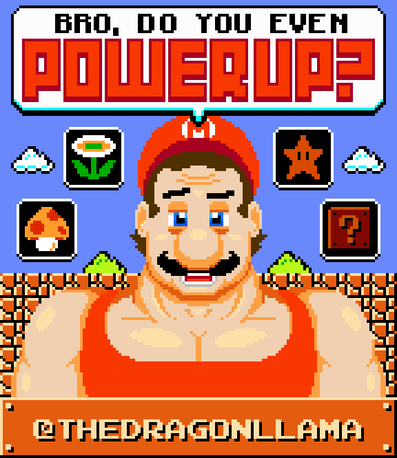 Super Mario Power Up On Steroids GIF