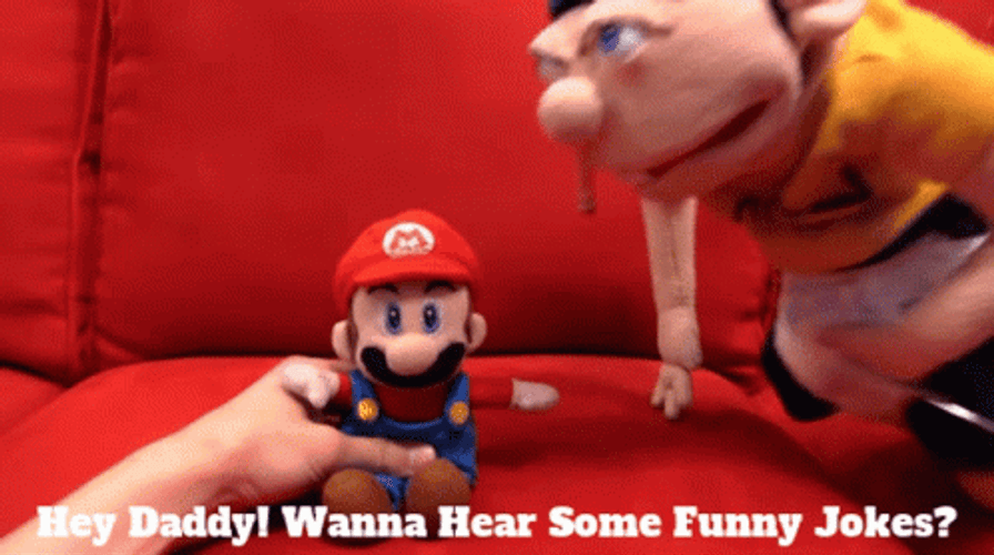 Super Mario Puppet Dad Joke GIF