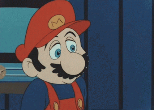 Super Mario Shy Awww Shucks GIF