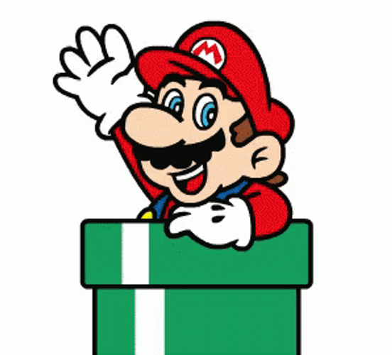 Super Mario Slipped Through Warp Pipe GIF | GIFDB.com