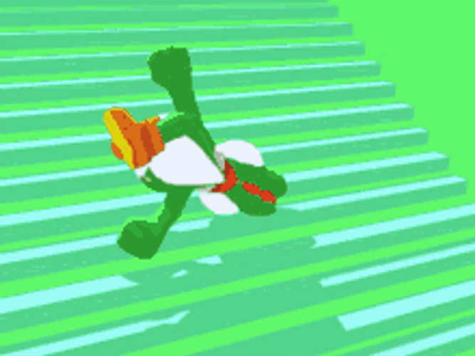 Super Mario World Yoshi Falling Down Stairs GIF