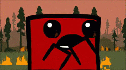 Super Meat Boy Burning GIF