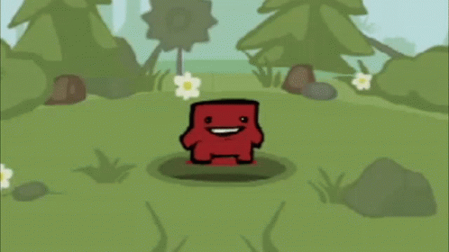 Super Meat Boy Happy Garden GIF