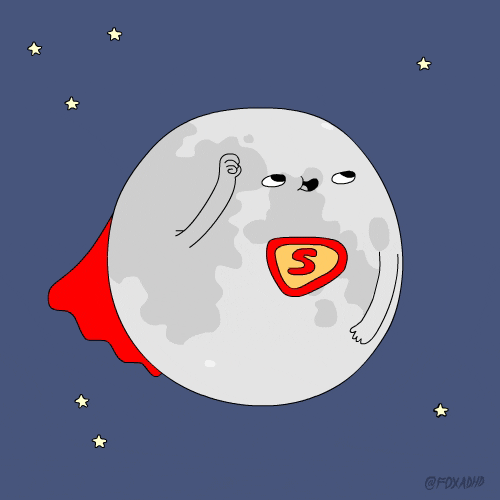 Super Moon With Cape GIF