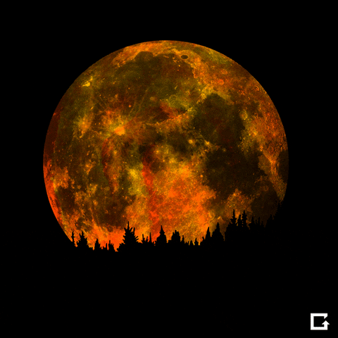 Super Moon With Mixed Colors GIF