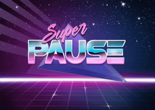 Super Pause 80s Retro Graphic Design GIF