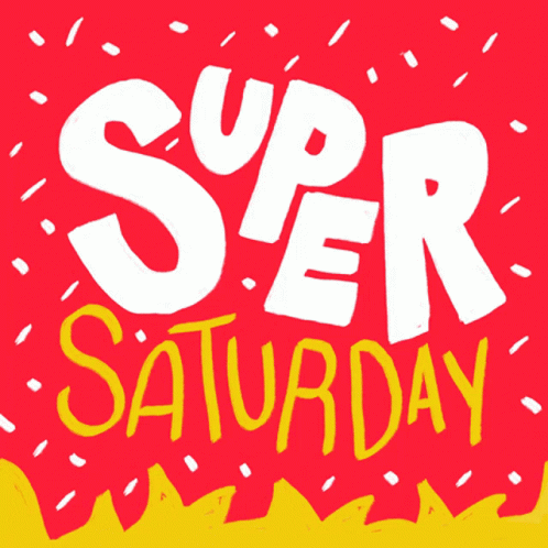 Super Saturday On Fire Animated Text Art GIF
