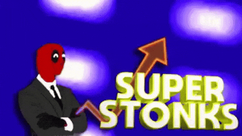 Super Stonks Deadpool In Formal Suit GIF