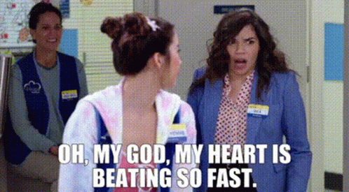 Super Store Sitcom Amy Sosa Heart Pumping GIF