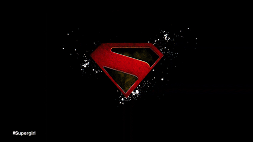 Supergirl Logo Black Background GIF