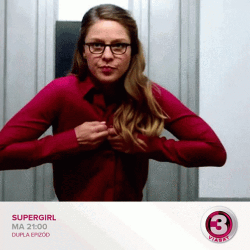Supergirl Woman In Red Shirt GIF