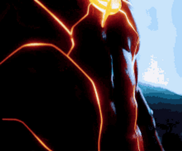 Superhero Flash Chest Emblem GIF