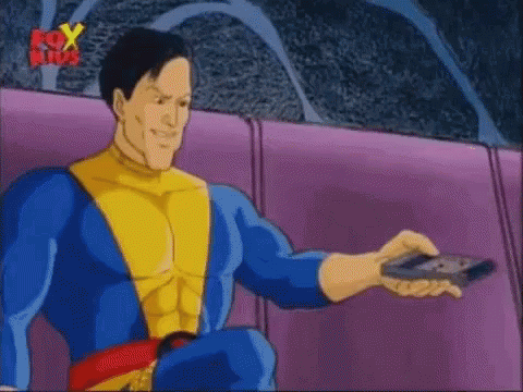 Superhero Holding Remote Control