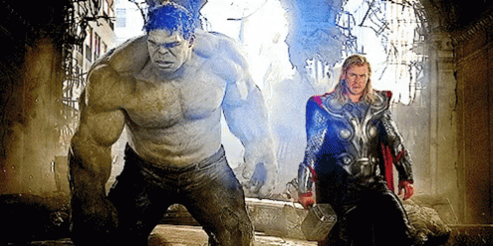 Superhero Hulk Punch GIF.