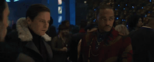 Superhero Man In Front Of Screen Saying What Is This GIF