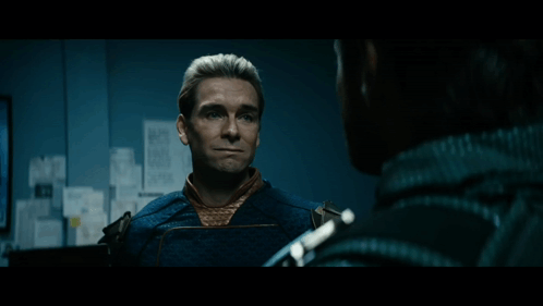 Superhero Man Looking at Papers