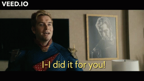 Superhero Man Saying I Did It For You GIF