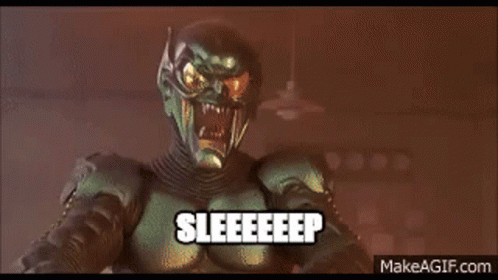 Superhero Man Saying Sleeeep