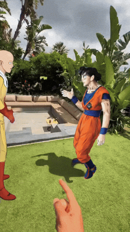 Superhero Man Standing Next to Another Man