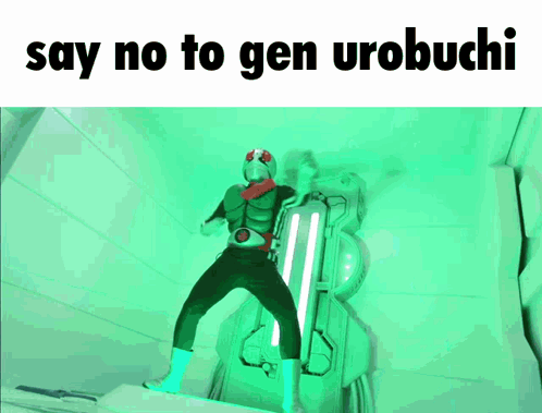 Superhero Saying No to Gen Urobuchi
