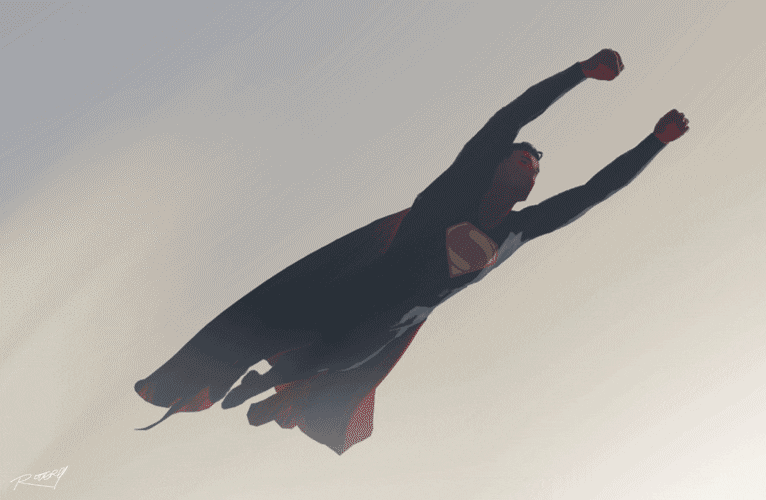 Superhero Superman Flying Fast GIF