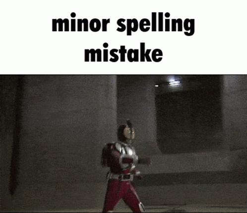 Superhero With Minor Spelling Mistake