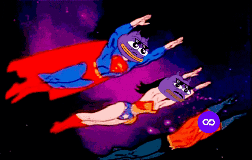 Superman and Wonder Woman Flying