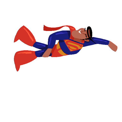 Superman Flying Freestyle Strokes GIF