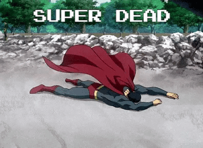 Superman Lying Down With Super Dead GIF