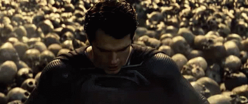 Superman Sinking On Quicksand GIF