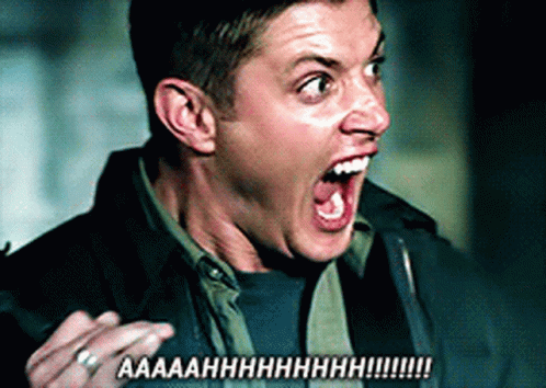 Supernatural Dean Winchester Screaming GIF