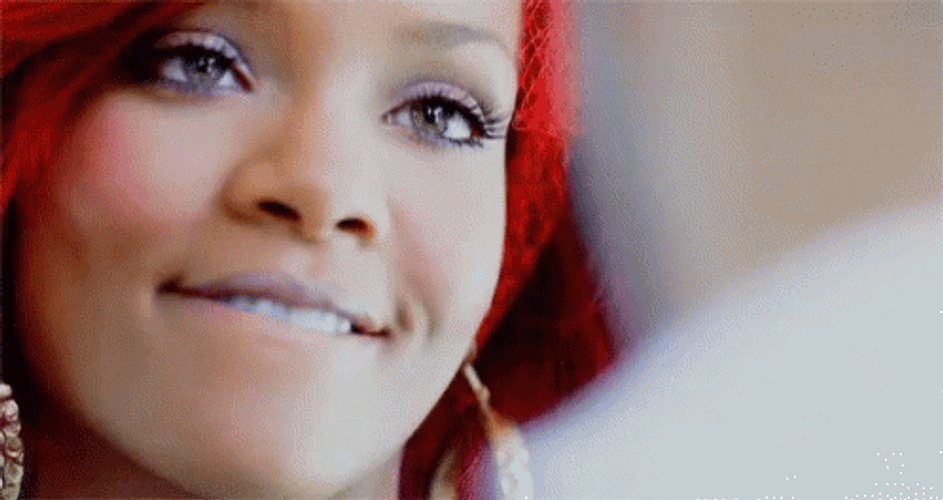 Superstar Rihanna Biting Lip GIF