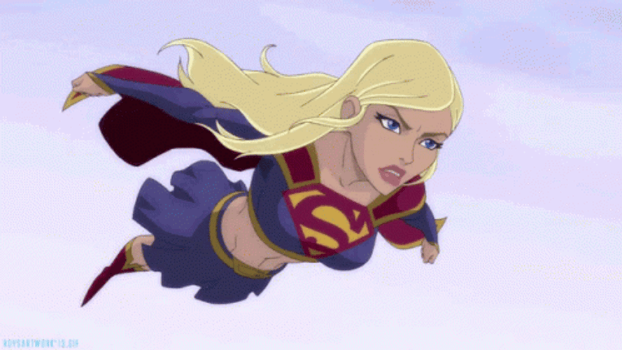 Superwoman Fly To The Rescue GIF