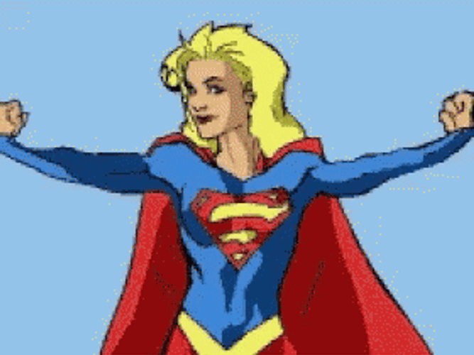 Superwoman Superhero Pose GIF