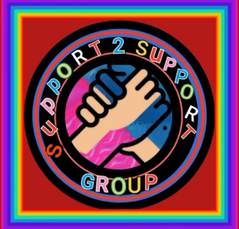 Support 2 Support Group Logo With Rainbow Border