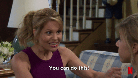 Support Candace Cameron Bure You Can Do This GIF