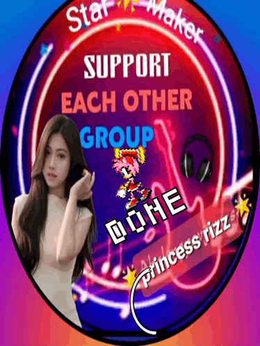 Support Each Other Group Sign with Woman