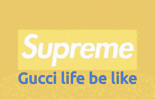 Supreme Flickering Logo Gucci Meme GIF