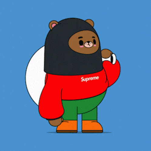 Supreme Hoody Choco Toy Cartoon GIF