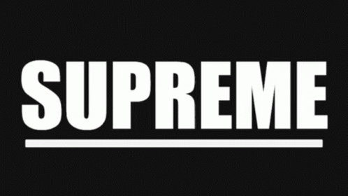 Supreme Logo Glitched Minimalist Design GIF