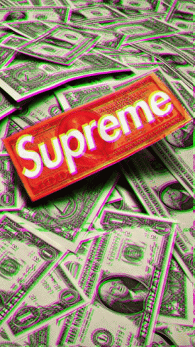Supreme Money Glitch Effect GIF
